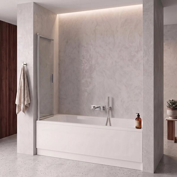 Schermo vasca scorrevole REA Dario Chrome 80
