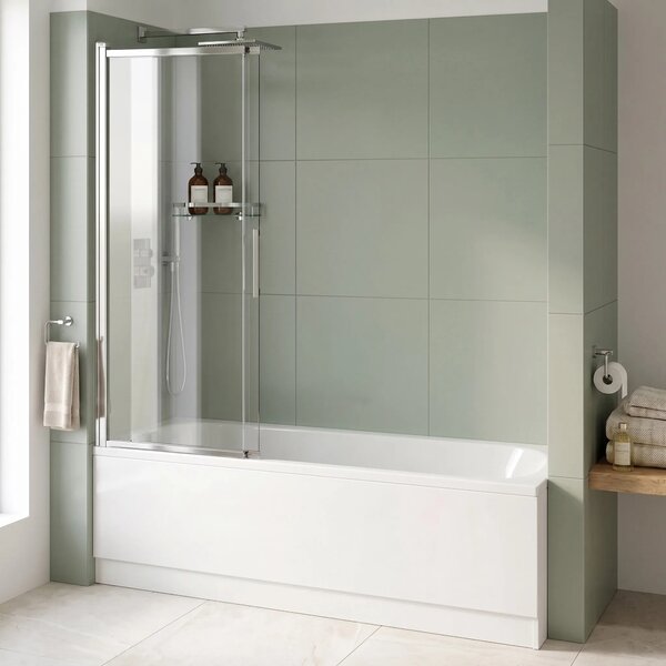 Schermo vasca scorrevole REA Dario Chrome 80