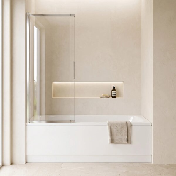 Schermo vasca scorrevole REA Dario Chrome 80