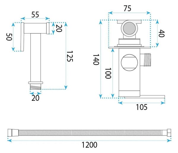 Rubinetto bidet Rea Grace Titan
