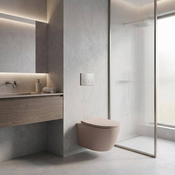 Vaso WC sospeso REA Carlo Mini Tornado Mocca Matt