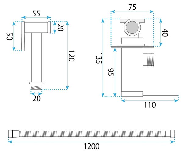 Rubinetto bidet Rea Foss Clif Titan