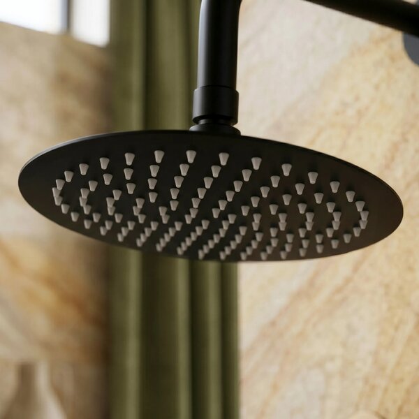Soffione doccia rotondo REA JS-P014B 25cm Black