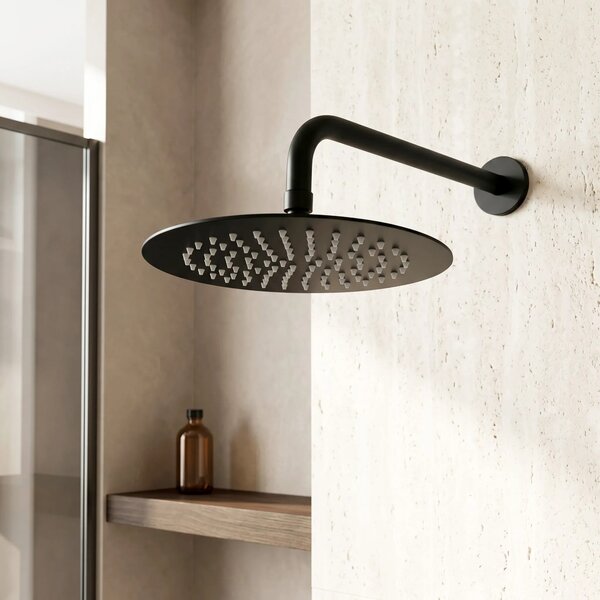 Soffione doccia rotondo REA JS-P014B 25cm Black