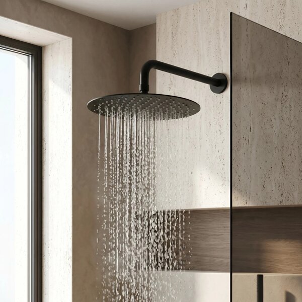 Soffione doccia rotondo REA JS-P014B 30cm Black