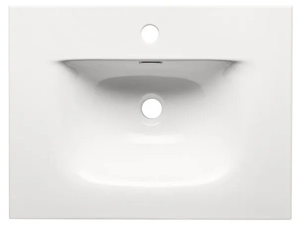 Lavabo da incasso in Vetroceramica 60 cm, bianco