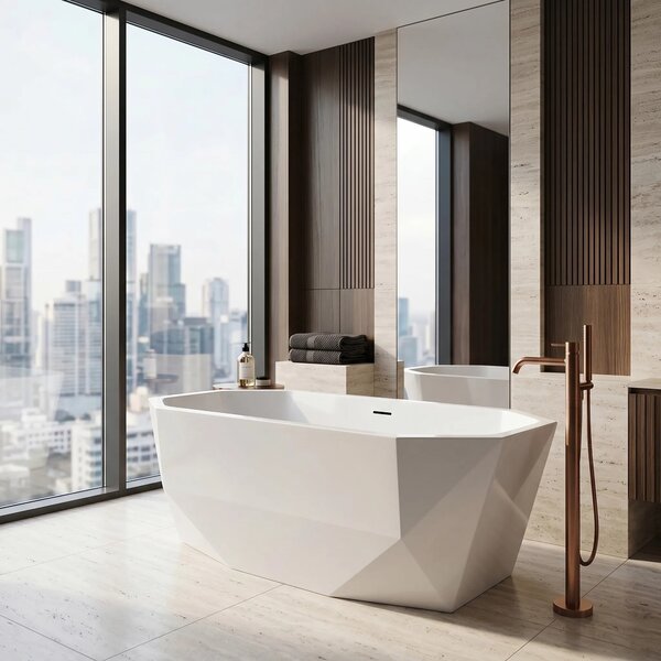 Vasca da bagno freestanding Rea Diamanti 170