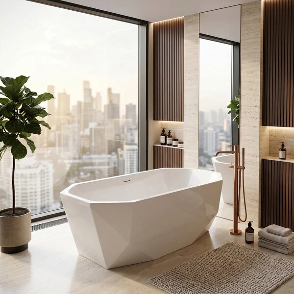 Vasca da bagno freestanding Rea Diamanti 170