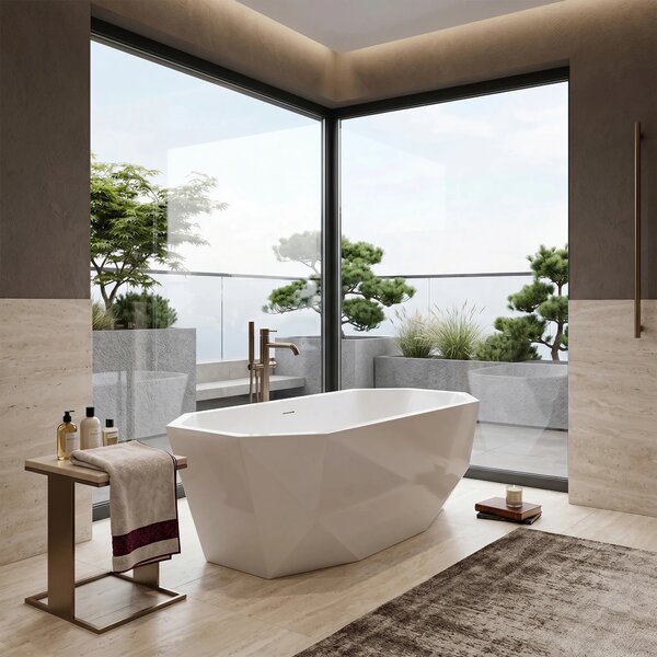 Vasca da bagno freestanding Rea Diamanti 170