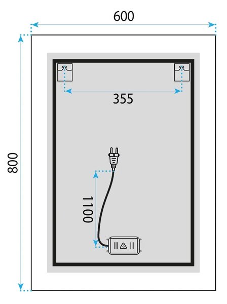 Specchio LED 60x80cm SAB-3426