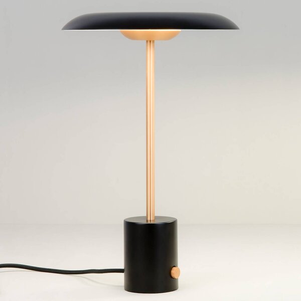FARO BARCELONA Lampada da tavolo LED Hoshi con dimmer, nero-rame