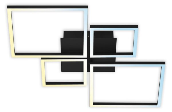 Lampada da soffitto a LED con telecomando CCT nero 40W dimmerabile metallo Briloner