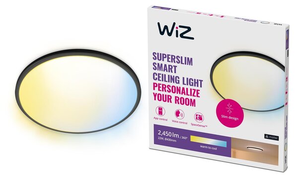 WiZ SuperSlim plafoniera Tunable bk White 2450lm - Wiz 929003226801 - (Articoli speciali / altro / non classificato)