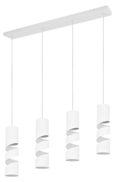 Lampada a sospensione STREAM bianca 4xGU10x10W in metallo, dimensioni: 150x80x9 cm, IP20, Trio