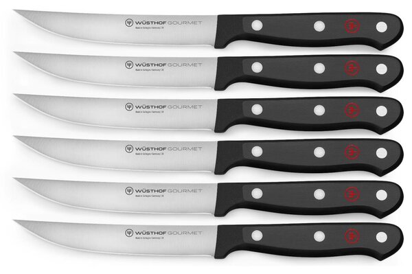 Wüsthof - Set di coltelli da cucina per bistecca GOURMET 6 pz nero