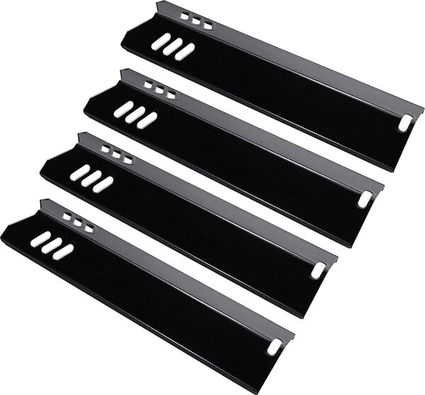 Piastra riscaldante per barbecue a gas - 38 cm - acciaio porcellanato - 4 pezzi