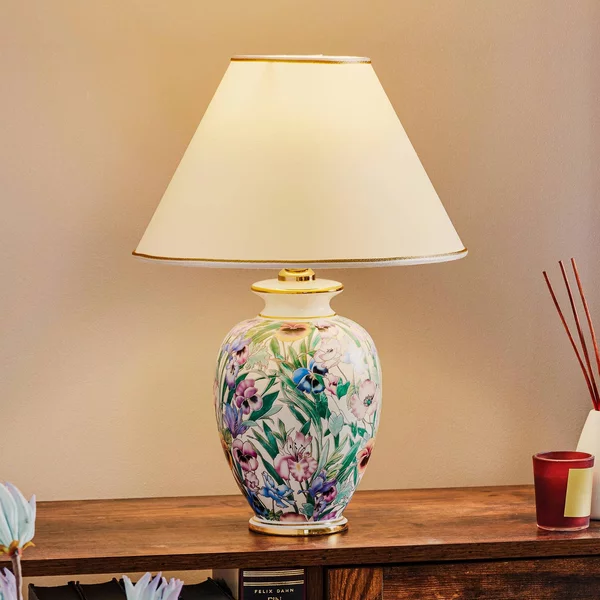 Austrolux Lampada da tavolo GIARDINO, Bianco / Opale, Soggiorno / Sala da pranzo, Ceramica, Moderno, Lampada da tavolo