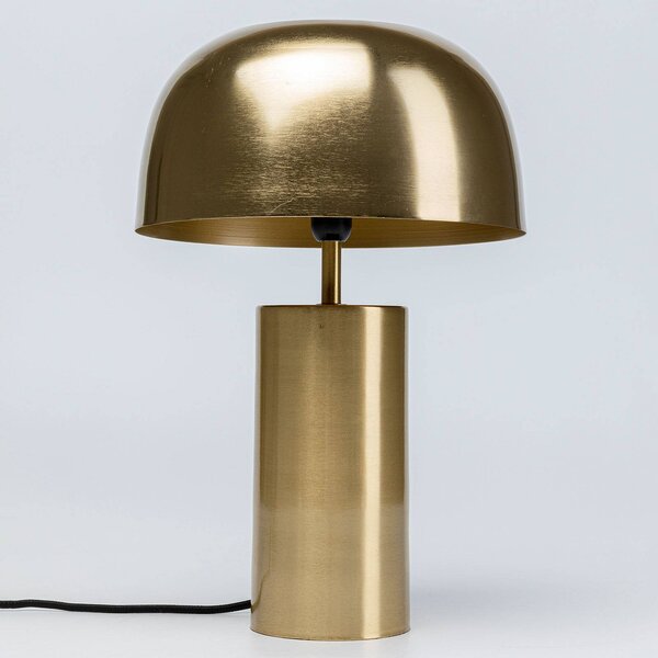 KARE Lampada da tavolo di design Loungy Gold, Ottone / Oro, Soggiorno / Sala da pranzo, Metallo, Design, Lampada da tavolo