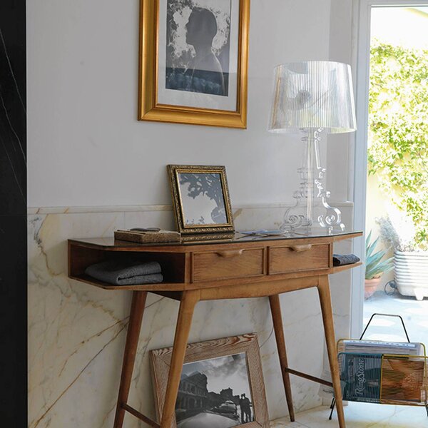 Kartell Lampada da tavolo di design Bourgie, dimmerabile, Chiaro / Trasparente, Soggiorno / Sala da pranzo, Plastica, Design, Lampada da tavolo