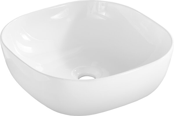 Lavabo in Vetroceramica SMILE, bianco, 41 cm