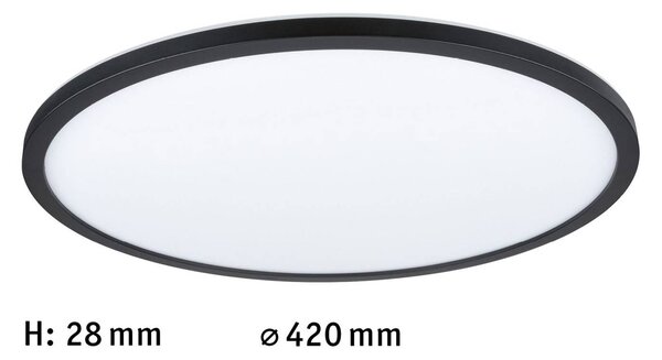 Paulmann Plafoniera a LED Atria Shine, dimmerabile, Nero, Soggiorno / Sala da pranzo, Plastica, Moderno, Plafoniera LED