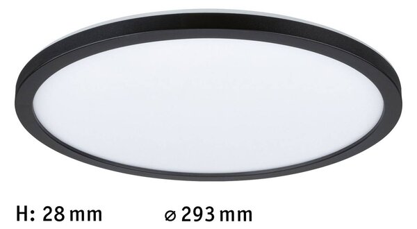 Paulmann Plafoniera a LED Atria Shine, Nero, Soggiorno / Sala da pranzo, Plastica, Moderno, Plafoniera LED