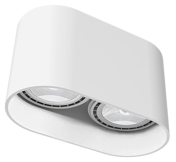 Faretto spot OVAL bianco 2xES111x75W in alluminio, dimensioni: 12,5x24x12 cm, IP20, Nowodvorski Lighting