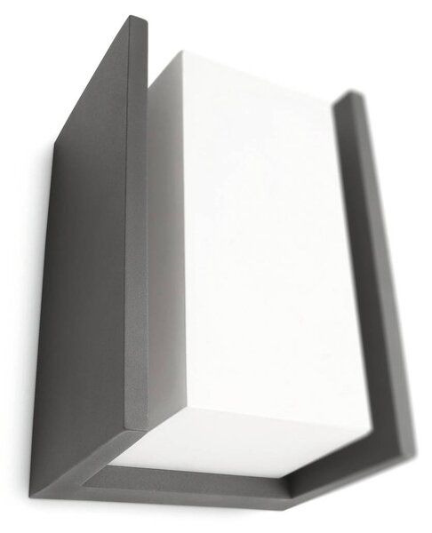 Philips Applique da esterni Bridge, dimmerabile, Nero, Alluminio, Moderno, Applique da esterni