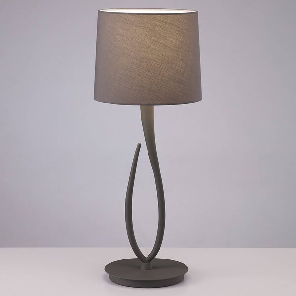 Mantra Iluminación Lampada Lua da tavolo con paralume tessuto, 25 cm