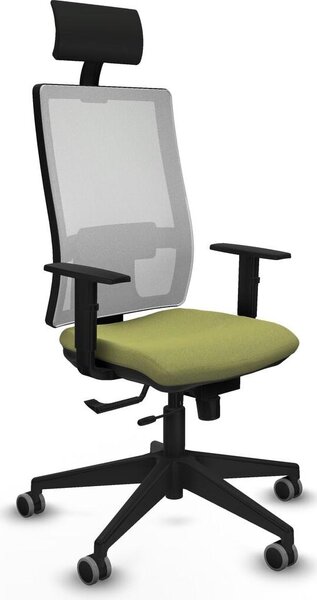 Sedia da ufficio con poggiatesta Piqueras y Crespo 1D066G1 verde