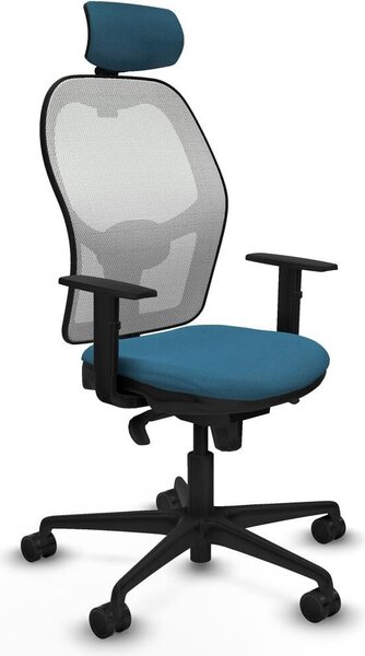 Sedia da ufficio con poggiatesta Piqueras y Crespo 1D036N2 Bianco Verde petrolio