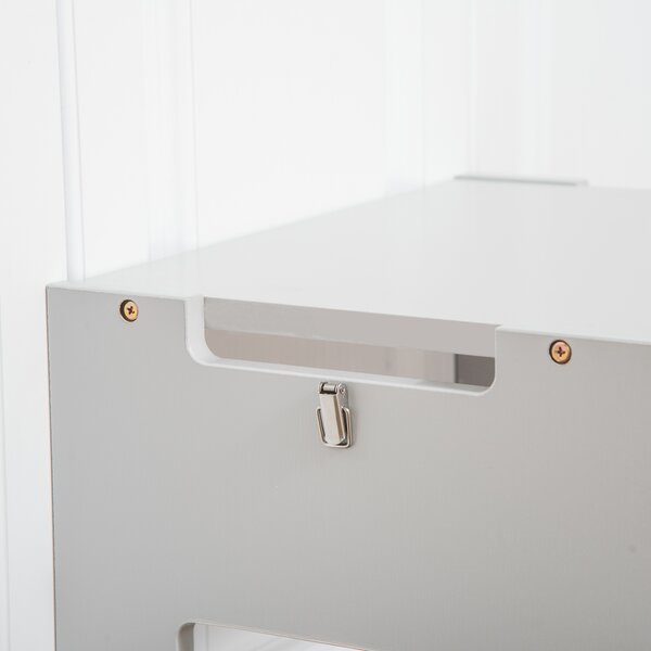 HOMCOM Scala Montessori 3 in 1 per Bambini con 1 Lavagna e Bordi Alti di Sicurezza, in Legno, 42x44x86 cm, Grigio | Aosom Italy