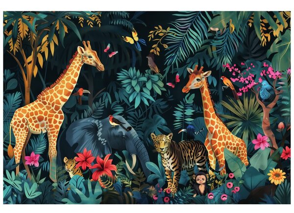 Carta da parati – Animali della giungla