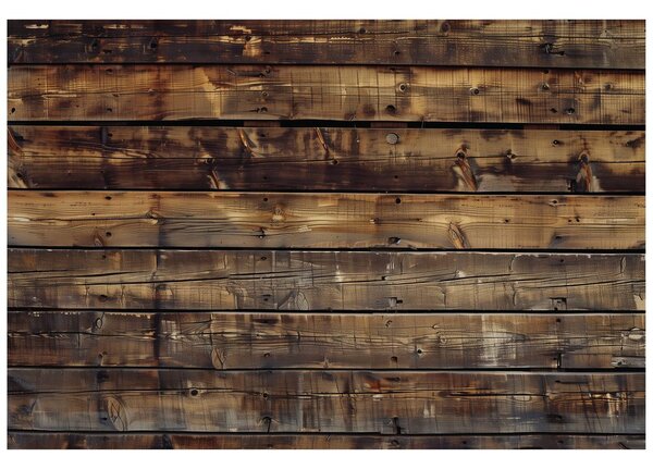 Carta da parati – Imitazione legno moderno in marrone