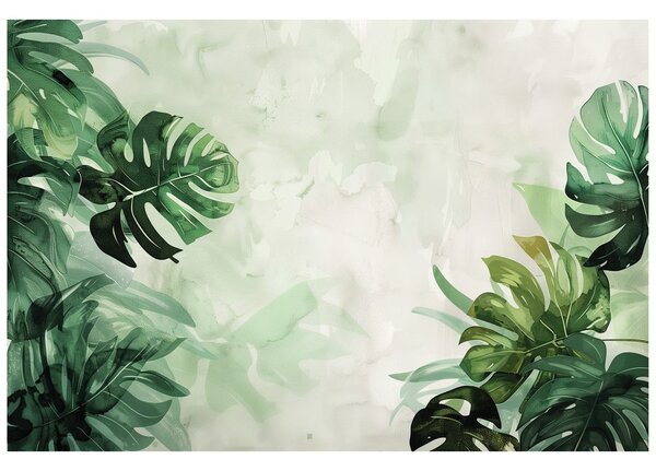 Carta da parati – Monstera acquerello